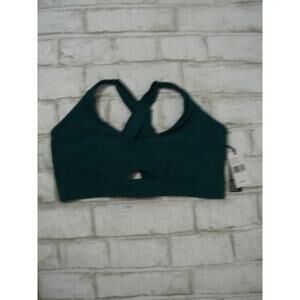 $119 EBW Deep Green Cutout Tilde Tie Back Bikini Top Medium NEW E698